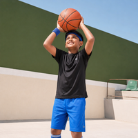 Midnight Classic Set — Classic Blue Shorts + Jet Black Tee