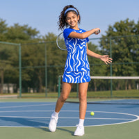 Wavy Blue Set — Wavy Blue Skort + Wavy Blue Tee