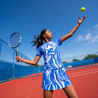 Wavy Blue Girl’s Skorts